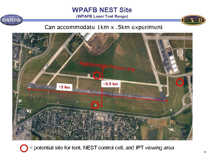 WPAFB NEST Site (WPAFB Laser Test Range) Can accommodate 1 km x. 5 km