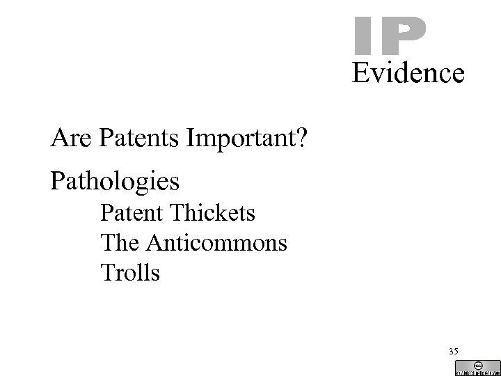 Evidence Are Patents Important? Pathologies Patent Thickets The Anticommons Trolls 35 