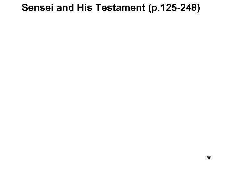 Sensei and His Testament (p. 125 -248) 55 