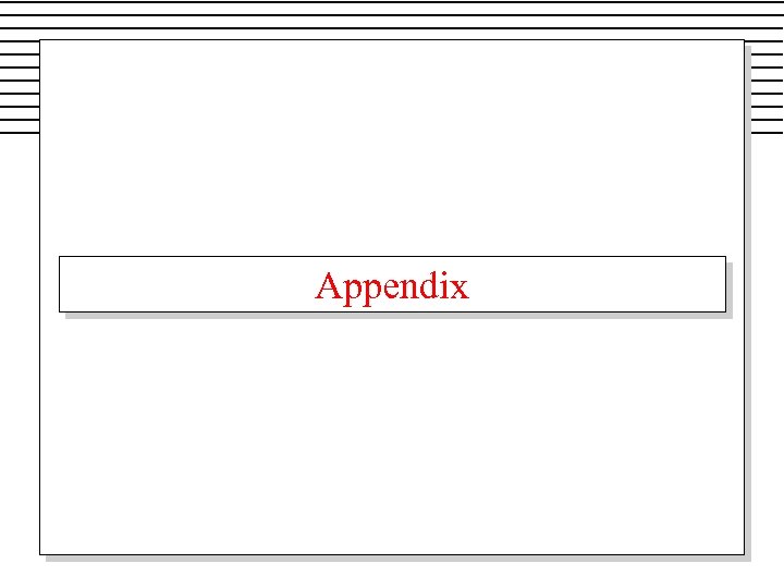 Appendix 
