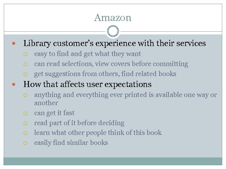 Amazon Library customer’s experience with their services easy to find and get what they