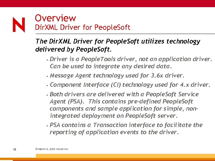 Overview Dir. XML Driver for People. Soft The Dir. XML Driver for People. Soft