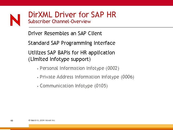 Dir. XML Driver for SAP HR Subscriber Channel-Overview Driver Resembles an SAP Client Standard
