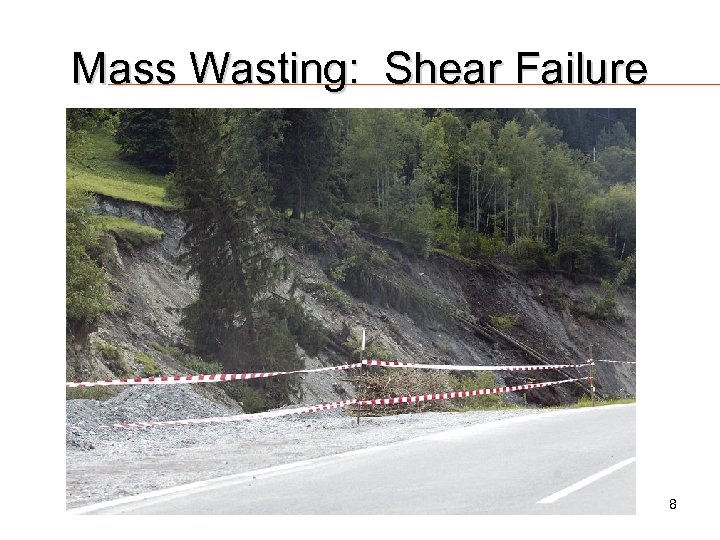 Mass Wasting: Shear Failure 8 