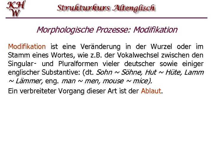 Die altenglischen Nomina Grundbegriffe Morphem Wurzel - Image 19