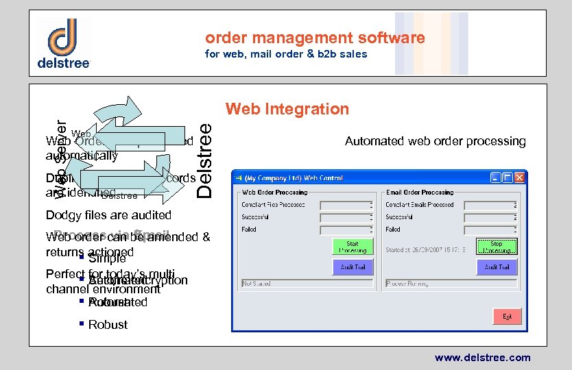 order management software for web, mail order & b 2 b sales Web Outlook