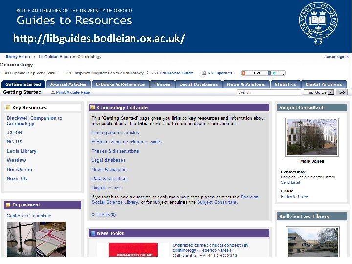 http: //libguides. bodleian. ox. ac. uk/ 