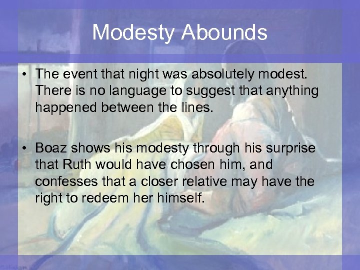 Modesty Abounds • The event that night was absolutely modest. There is no language