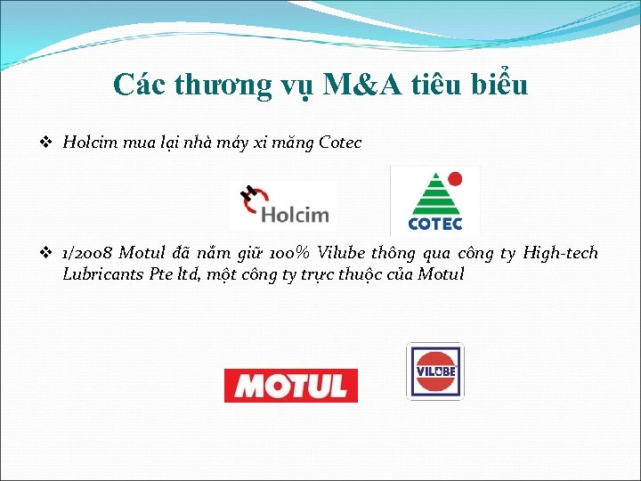 Các thương vụ M&A tiêu biểu v Holcim mua lại nhà máy xi măng