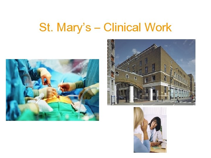 St. Mary’s – Clinical Work 
