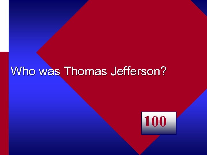 Who was Thomas Jefferson? 100 