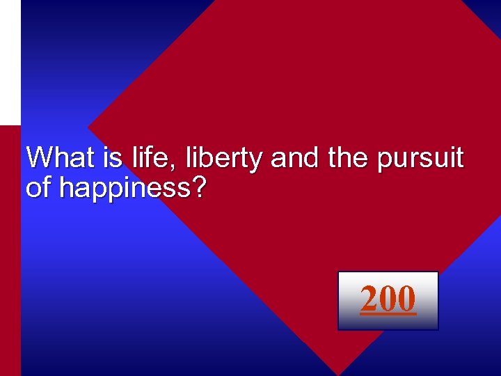 What is life, liberty and the pursuit of happiness? 200 