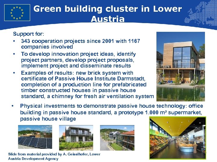 Green building cluster in Lower Austria European Union Regional Policy – Employment, Social Affairs