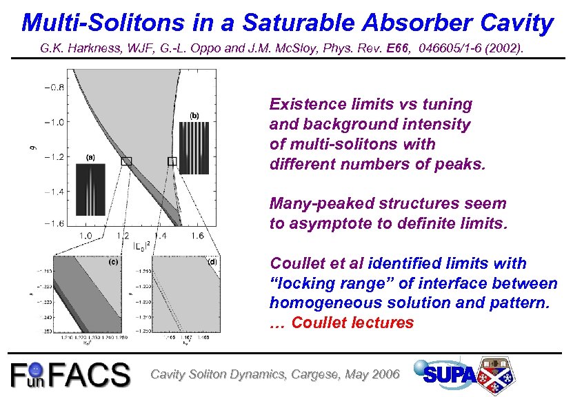 Multi-Solitons in a Saturable Absorber Cavity G. K. Harkness, WJF, G. -L. Oppo and