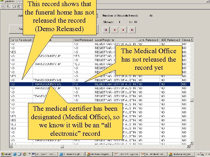 This record shows that the funeral home has not released the record (Demo Released)