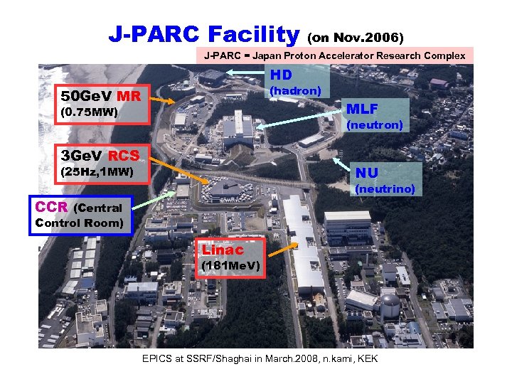 J-PARC Facility (on Nov. 2006) J-PARC = Japan Proton Accelerator Research Complex HD (hadron)