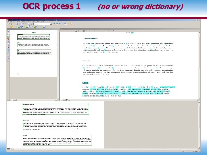 OCR process 1 (no or wrong dictionary) International Atomic Energy Agency 