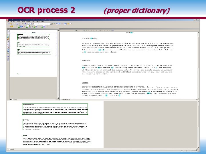 OCR process 2 (proper dictionary) International Atomic Energy Agency 