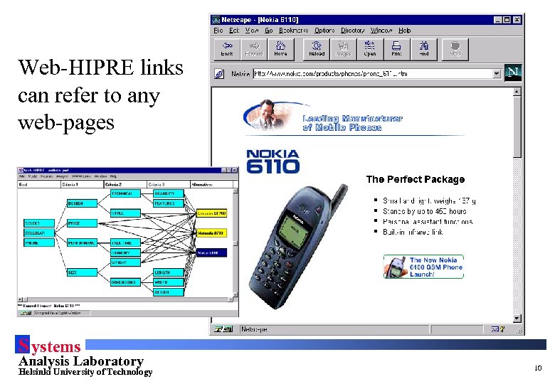 Web-HIPRE links can refer to any web-pages S ystems Analysis Laboratory Helsinki University of