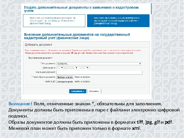 Внимание! Поля, отмеченные знаком *, обязательны для заполнения. Документы должны быть приложены в паре