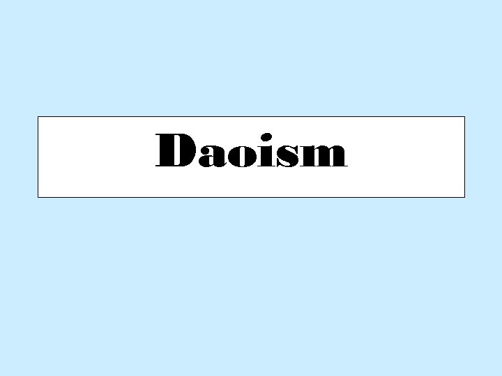 Daoism 