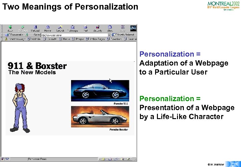 Two Meanings of Personalization = Adaptation of a Webpage to a Particular User Personalization