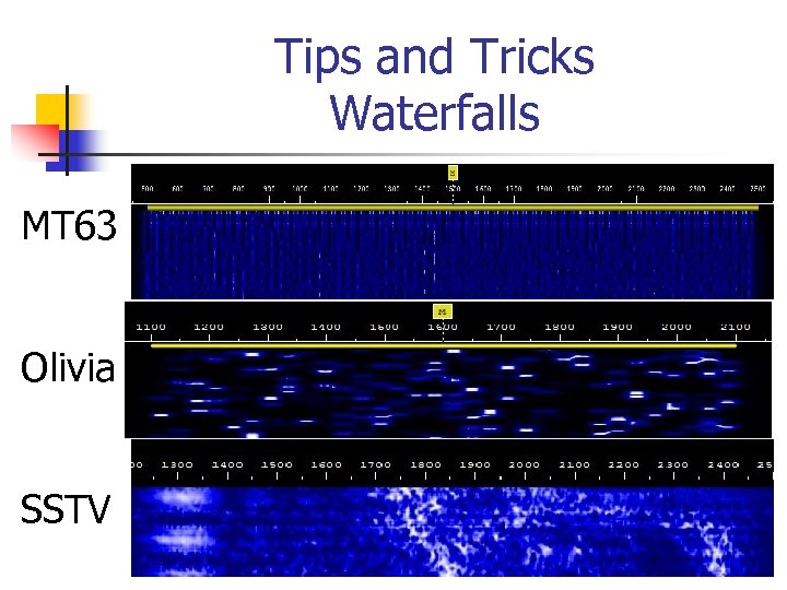 Tips and Tricks Waterfalls MT 63 Olivia SSTV 