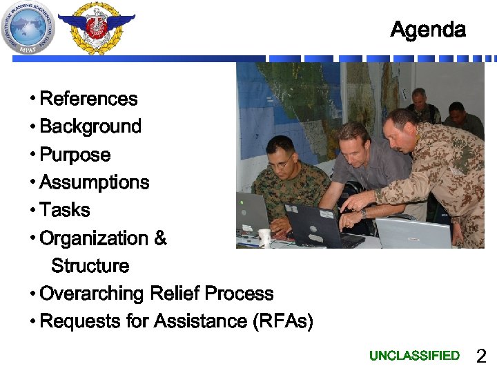 Agenda • References • Background • Purpose • Assumptions • Tasks • Organization &