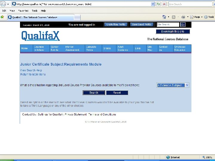 Loreto College, Swords: 10 th March 2009 