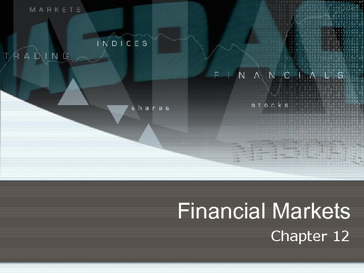 Financial Markets Chapter 12 