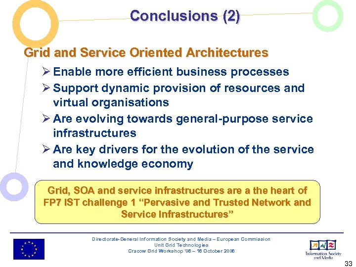 Conclusions (2) Grid and Service Oriented Architectures Ø Enable more efficient business processes Ø