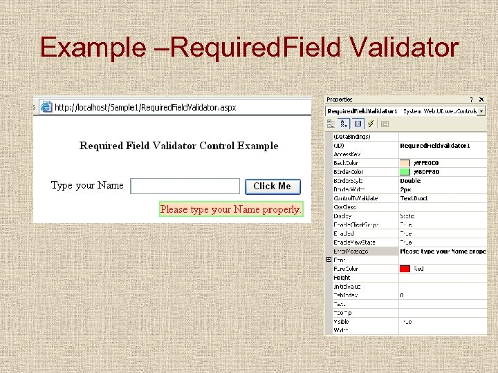 Example –Required. Field Validator 