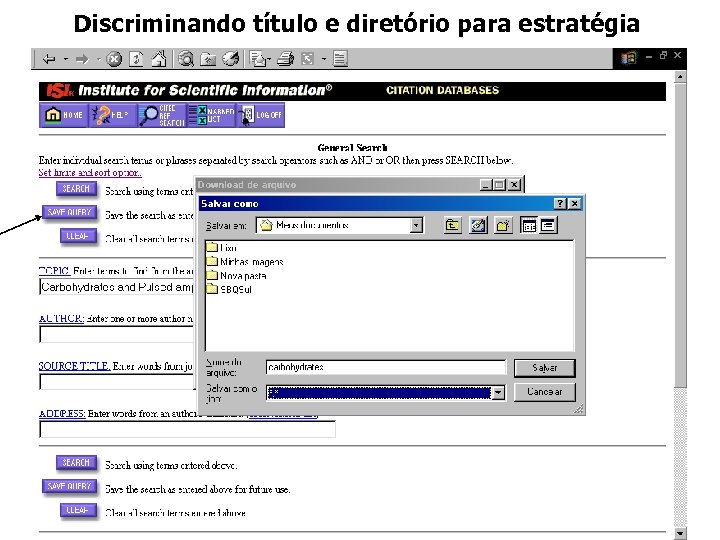 Discriminando título e diretório para estratégia 