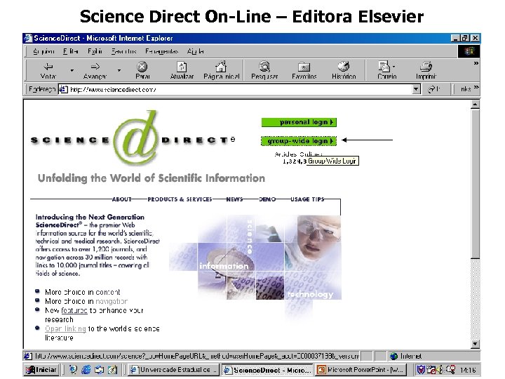 Science Direct On-Line – Editora Elsevier 