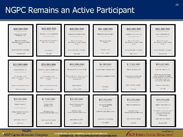 28 NGPC Remains an Active Participant an aff ili ate of NGPC NGP Capital