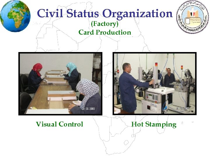 Civil Status Organization (Factory) Card Production Visual Control Hot Stamping 