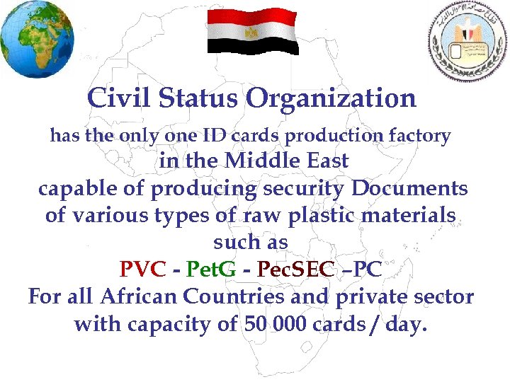 Civil Status Organization has the only one ID cards production factory in the Middle