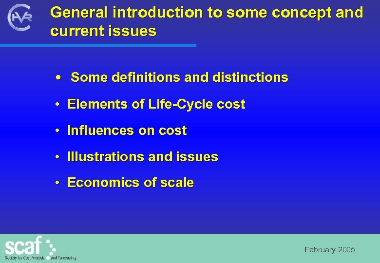 General introduction to some concept and current issues • Some definitions and distinctions •