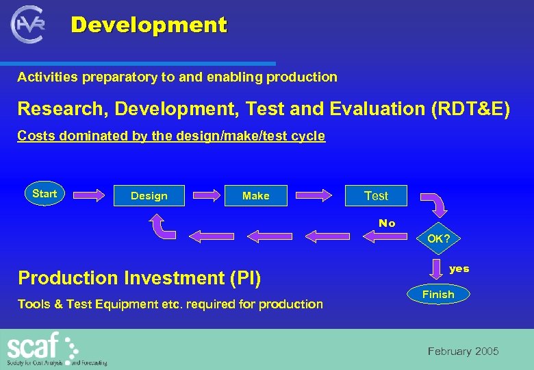 Development Activities preparatory to and enabling production Research, Development, Test and Evaluation (RDT&E) Costs