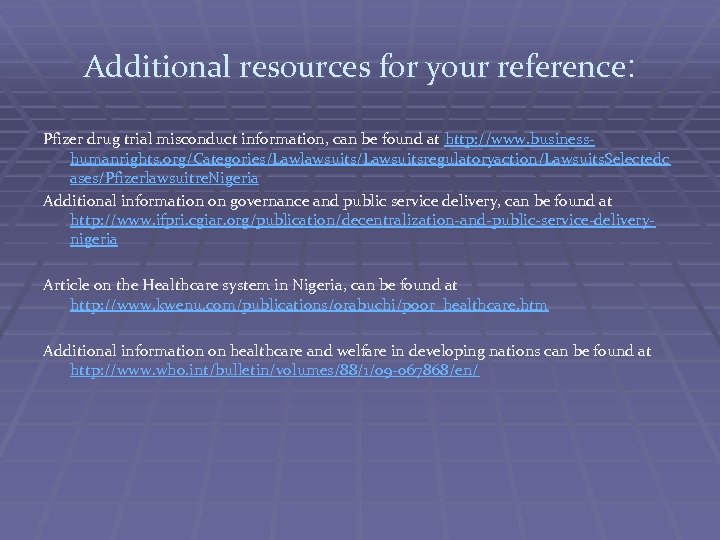 Additional resources for your reference: reference Pfizer drug trial misconduct information, can be found