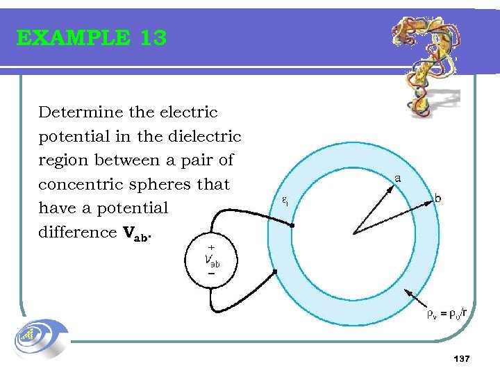 EXAMPLE 13 Determine the electric potential in the dielectric region between a pair of