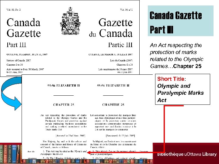 Canada Gazette Part III An Act respecting the protection of marks related to the