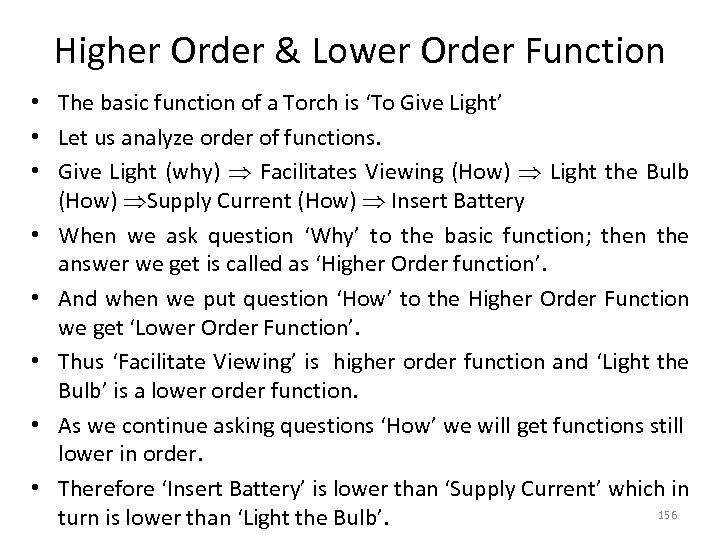 Higher Order & Lower Order Function • The basic function of a Torch is