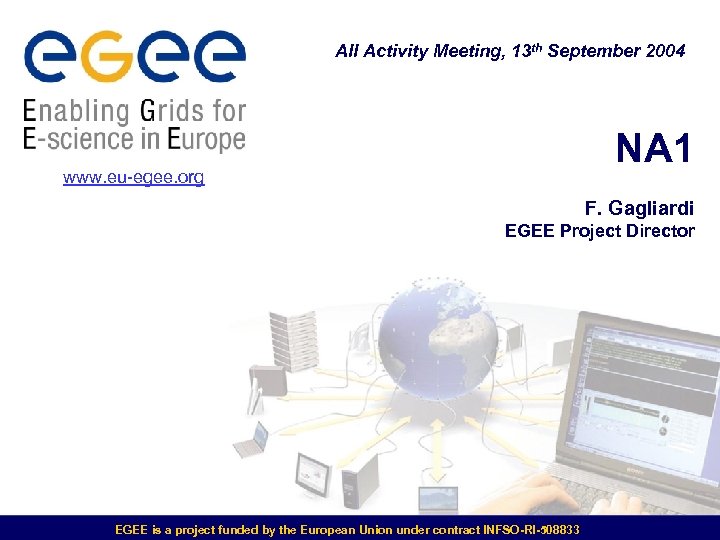 All Activity Meeting, 13 th September 2004 NA 1 www. eu-egee. org F. Gagliardi