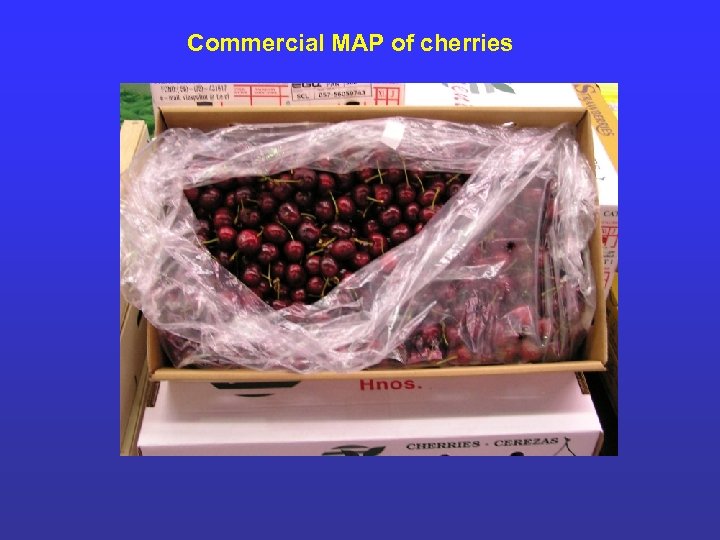 Commercial MAP of cherries 