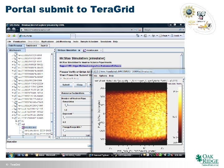 Portal submit to Tera. Grid 10 Tera. Grid 