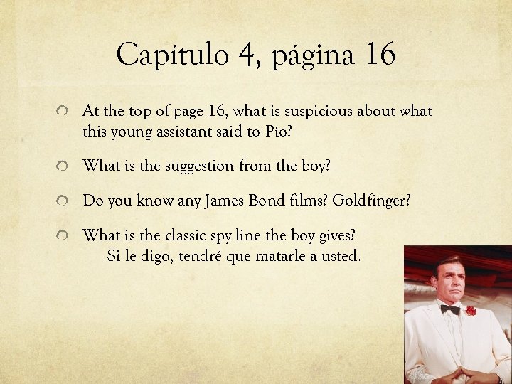 Capítulo 4, página 16 At the top of page 16, what is suspicious about