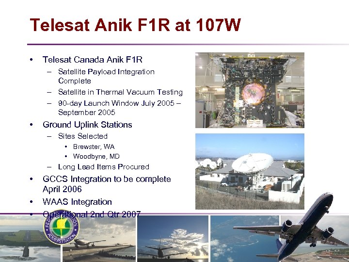 Telesat Anik F 1 R at 107 W • Telesat Canada Anik F 1