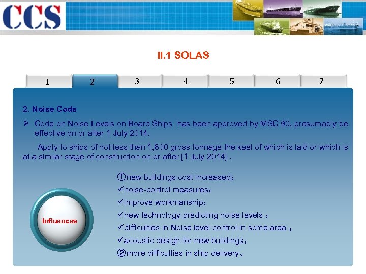II. 1 SOLAS 1 2 3 4 5 6 7 2. Noise Code Ø