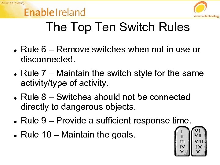 The Top Ten Switch Rules Rule 6 – Remove switches when not in use